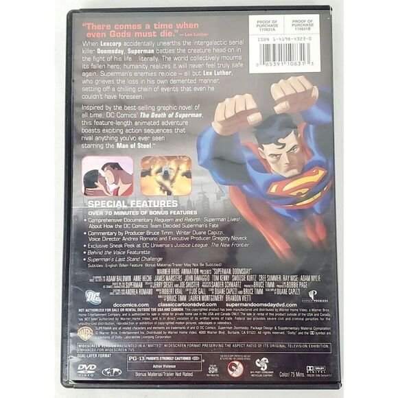 Superman - Doomsday Animated Cartoon [DVD] - Picture 3 of 3